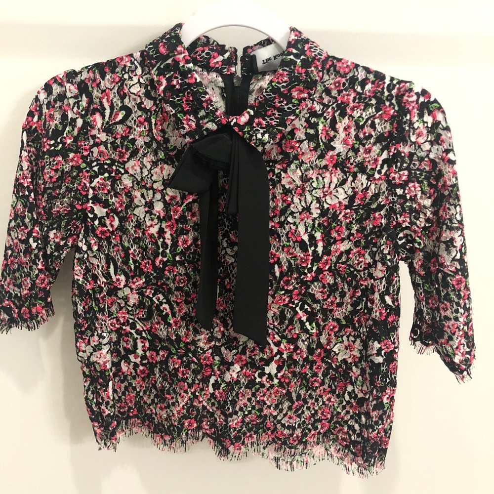 Kooples Cropped Floral Shirt